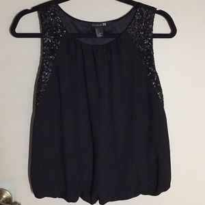 Forever 21 Party Tank Top Size S Black